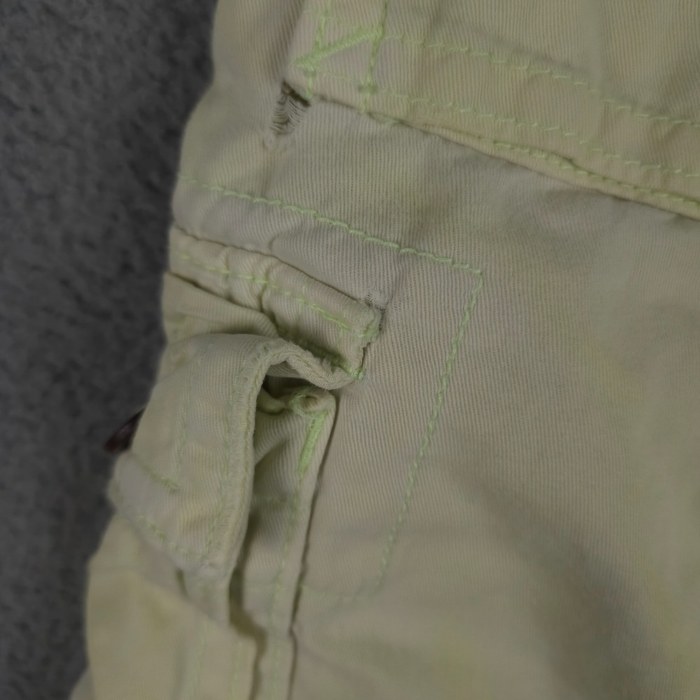 American Eagle Shorts Men 34 Yellow Tie Dye Cargo Distressed Grunge Baggy Skater - Picture 15 of 16